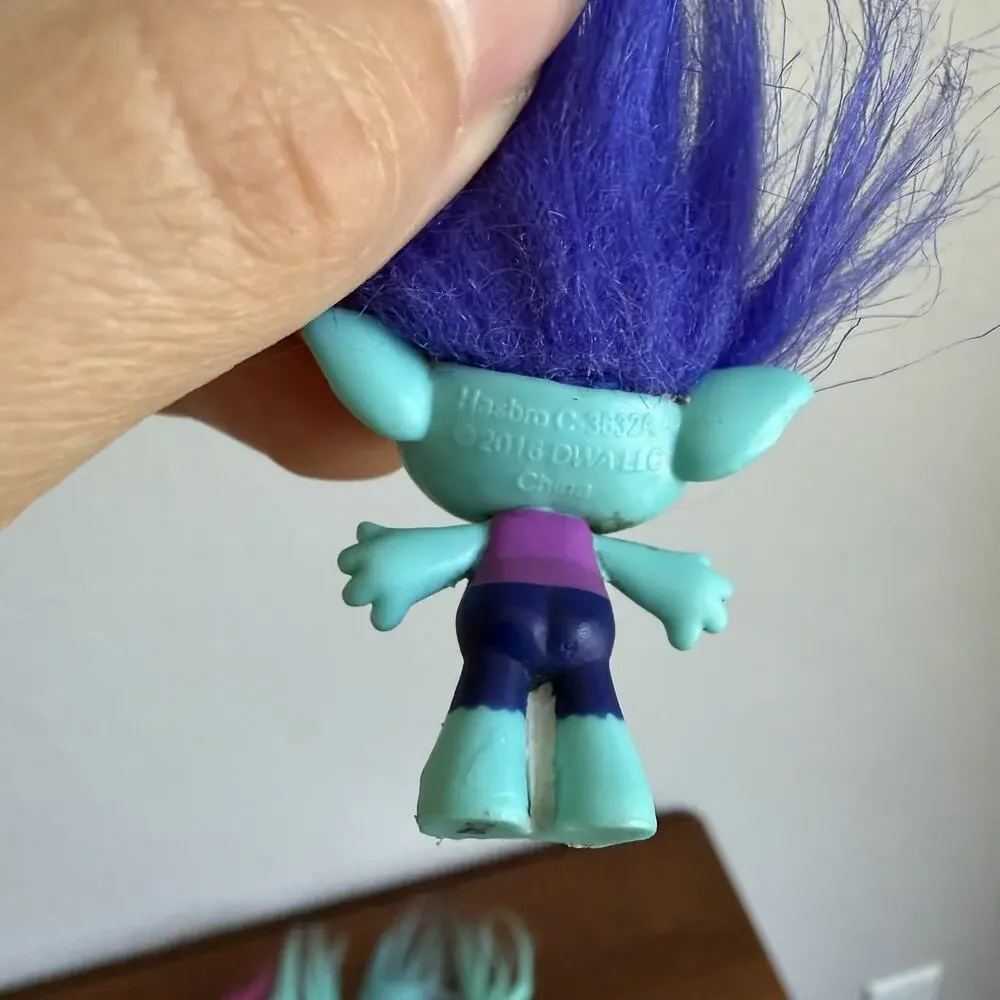 Hasbro Disney Pixar Trolls Lot of 8 Figures Dolls 2016 Various Sizes Kidcore Toy